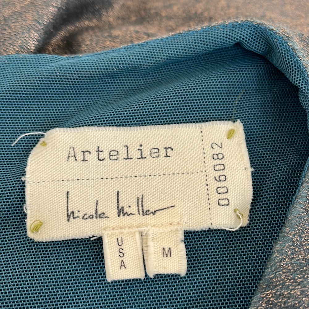 Artelier Nicole Miller  Sleeveless Sheath Dress Blue Size M Serial #006082 - Picture 9 of 16